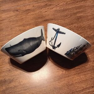 Thomas Paul Scrimshaw Nautical Melamine Cereal/Soup Bowls